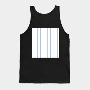 Narrow sky blue and white stripes Tank Top